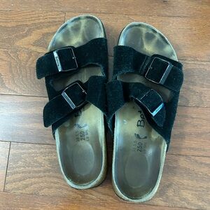 Birkenstock Black Suede Women's Sandals